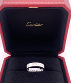 Authentic Cartier 18k White Gold 1 Diamond Love Wedding Band, B4050500