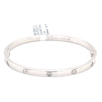 Authentic Cartier 18k White Gold Love Bracelet Small Model, 6 Diamonds, B6047717