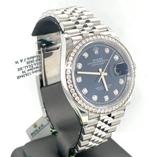 Pre-Owned Rolex Datejust Blue Dial,Steel & White Gold 36mm Watch,126284RBR philadelphia
