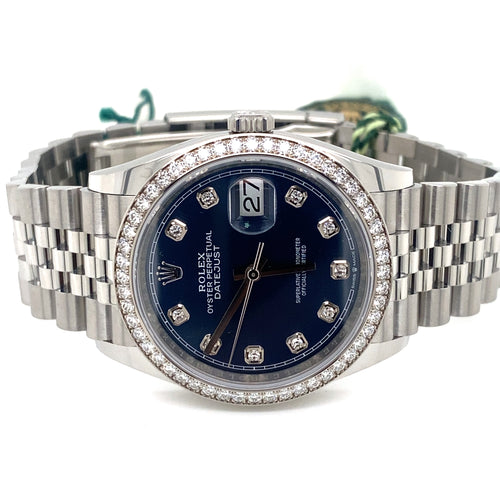 Pre-Owned Rolex Datejust Blue Dial,Steel & White Gold 36mm Watch,126284RBR philadelphia