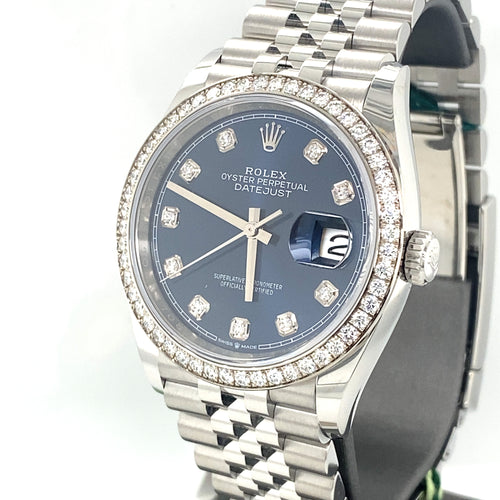 Pre-Owned Rolex Datejust Blue Dial,Steel & White Gold 36mm Watch,126284RBR philadelphia