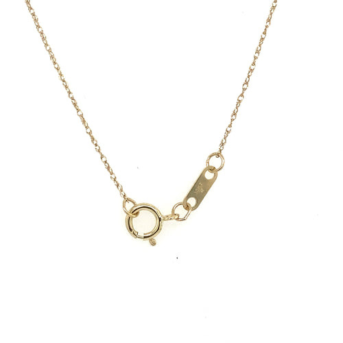 10k Yellow Gold 0.25 CT Diamond Hamsa Ladies Pendant Necklace