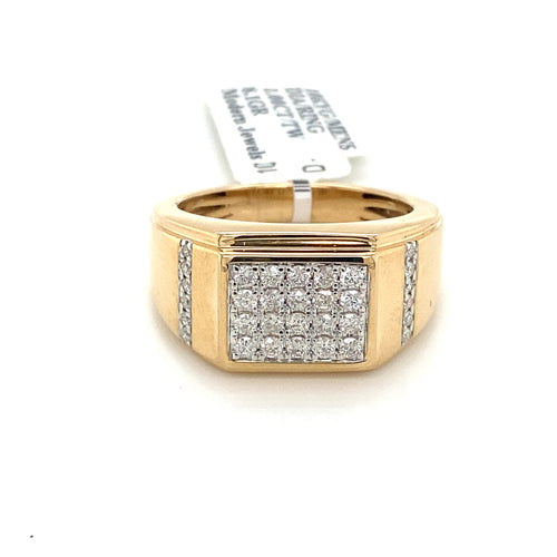 10k Yellow Gold 1.00 CT Diamond Men's Ring
