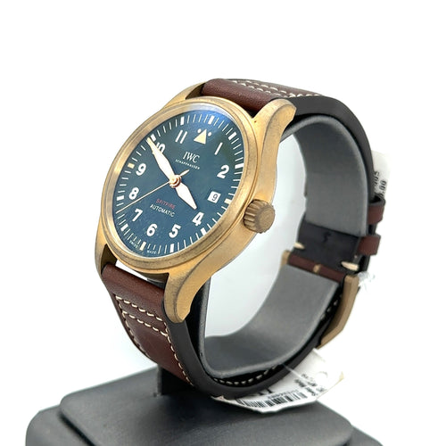 IWC Pilot's Automatic Spitfire 39mm Bronze Watch, Green Dial, IW326802