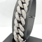 18K White Gold 20.00 CT Diamond Miami Cuban Link Bracelet