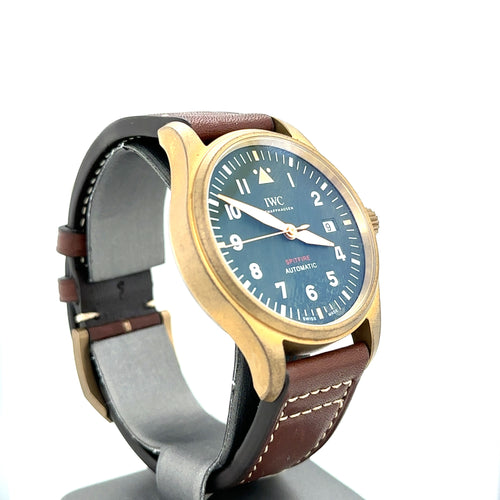 IWC Pilot's Automatic Spitfire 39mm Bronze Watch, Green Dial, IW326802