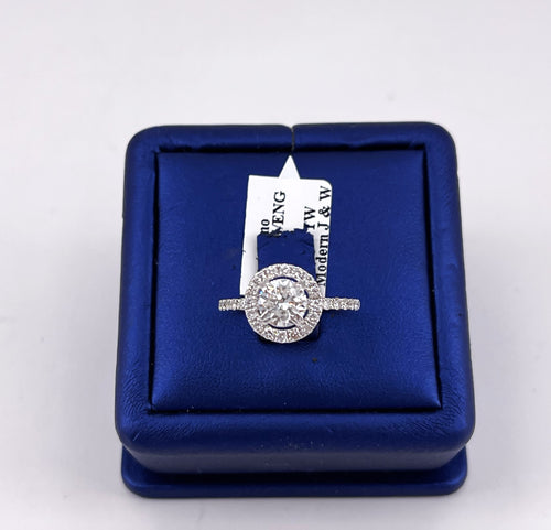 18K White Gold 1.50 CT Diamond Engagement Ring