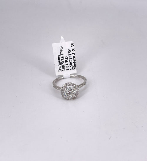 18K White Gold 1.50 CT Diamond Engagement Ring