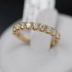 18k Yellow Gold 1.10 CT Diamond Shared Prong Wedding Band, 3gm Size 6.25 =