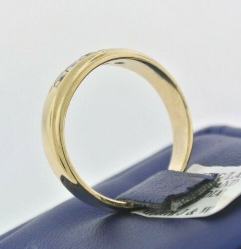 14k Yellow Gold 0.25 CT Diamond Ladies Wedding Band, 5gm, Size 9.5