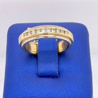 14k Two Tone Gold 0.25 CT Diamond Band, 9 g, Size 7