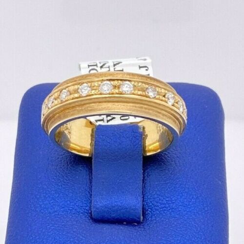 14k Yellow Gold 0.50 CT Diamond Wedding Band, 10.7 g, Size 9