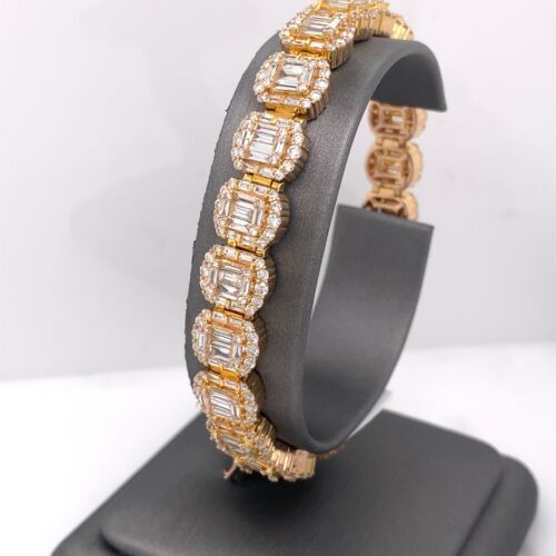 14k Rose Gold 11.00 Ct diamond Tennis Bracelet, 34.1g, 7.5"