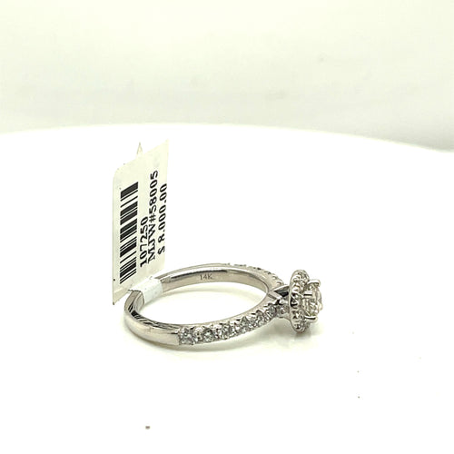 Vera Wang 1.50 CT Halo Diamond Engagement Ring, 4.0g, Size 6.5