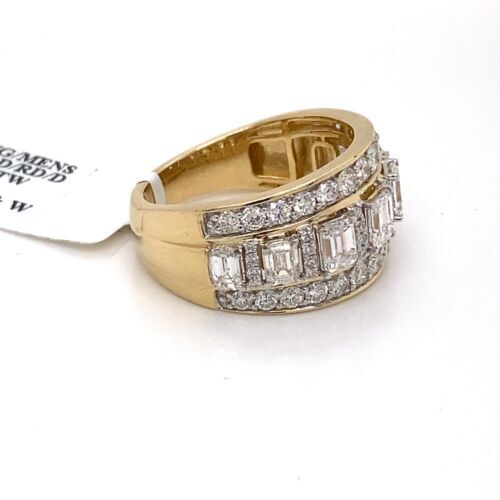 14k Yellow Gold 4.15 CT Diamond Men's Ring, 10.6g, Size 10.5