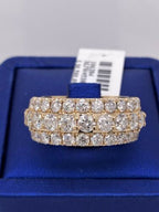 14k Yellow Gold 6.50 CT Diamond Men's Band, 19.5g, Size 11