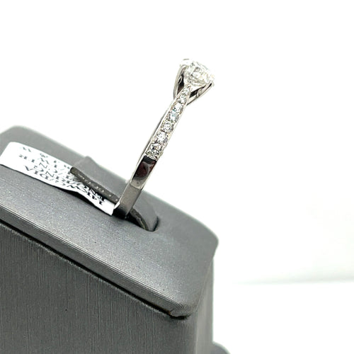 14k White Gold 2.00 CT Diamond Engagement Ring, 2.9g, Size 6.75,