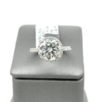 14k White Gold 4.50 CT Diamond Halo Engagement Ring, 4.4gm, Size 6,