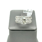 18k White Gold 3.50 CT Fancy Diamond Engagement Ring, 6.9g, Size 6.75,