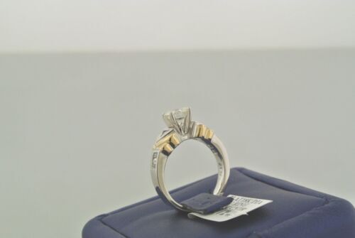 Platinum & 18k Y.G. 1.50 CT Diamond Engagement Ring, Size 6, 10.3gm