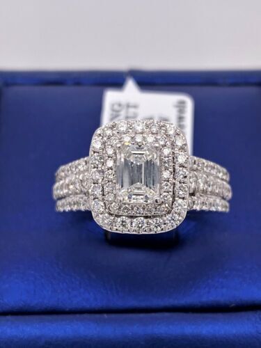 14k White Gold 2.00 CT Diamond Engagement Ring, 6.2g, Size 7.25