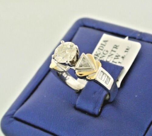 Platinum & 18k Y.G. 1.50 CT Diamond Engagement Ring, Size 6, 10.3gm