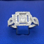 14K WHITE GOLD 1.00 CT TW PRINCESS CUT DIAMOND ENGAGEMENT RING