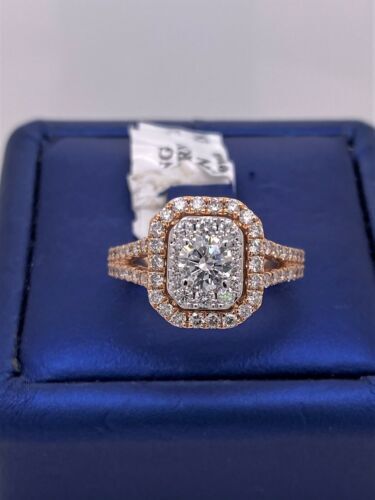 Say I Do 14k Rose Gold 1.75 CT Diamond Engagement Ring, 5.1g, Size 7.25