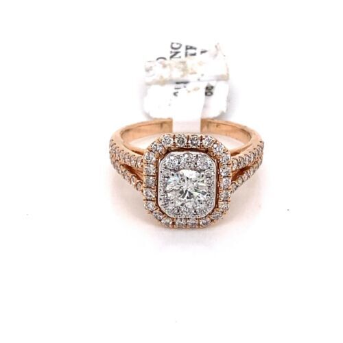 Say I Do 14k Rose Gold 1.75 CT Diamond Engagement Ring, 5.1g, Size 7.25