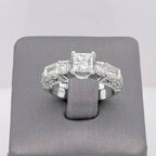 Natalie K 14k White Gold 1.45 CT Princess Cut Diamond Engagement Ring