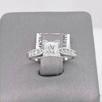 14k White Gold 1.00 CT Princess Cut Diamond Engagement Ring