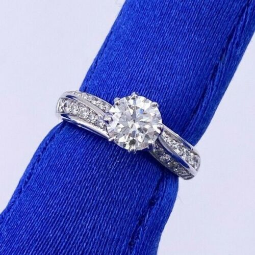18k White Gold 1.75 CT Diamond Ladies Engagement Ring, 6.1 g, Size 5.5