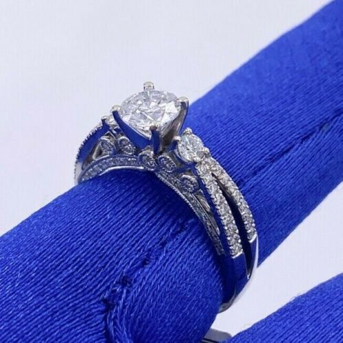 14k White Gold 1.25 CT Diamond Engagement Ring, 4.5gm, Size 6.75