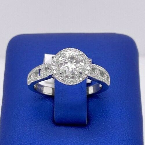 18k White Gold 1.25 CT Diamond Engagement Ring, 3.7gm, Size 6.5