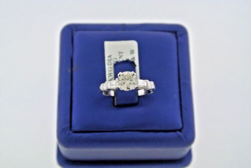 18k White Gold 2.00 CT Diamond Engagement Ring, Size 5.25, 4.2gm