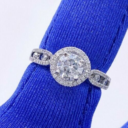18k White Gold 1.25 CT Diamond Engagement Ring, 3.7gm, Size 6.5
