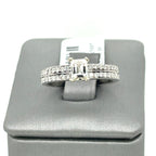 14K White Gold 1.25Ct Princess Cut Diamond Engagement ring, Size 6.5, 4g S