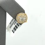 14k Yellow Gold 2.00 CT Diamond Cluster diamond Earrings, 2.8G