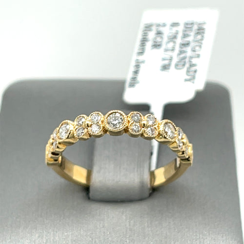 14k Yellow Gold 0.75 CT Diamond Ladies Band, 2.4g, Size 6