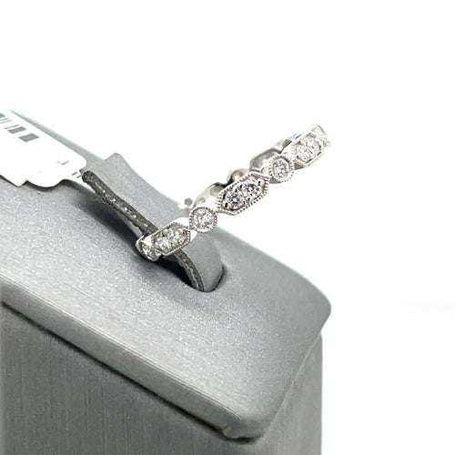 14k white Gold 0.65 CT Diamond Ladies Band, 2.1g, Size 6