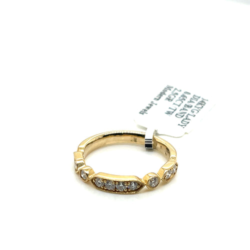 14k Yellow Gold 0.65 CT Diamond Ladies Band, 2.5g, Size 6,