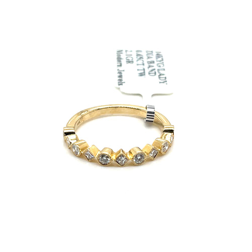 14k Yellow Gold 0.65 CT Diamond Ladies Band, 2.1g, Size 6