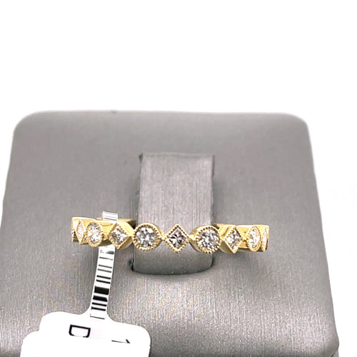 14k Yellow Gold 0.65 CT Diamond Ladies Band, 2.1g, Size 6