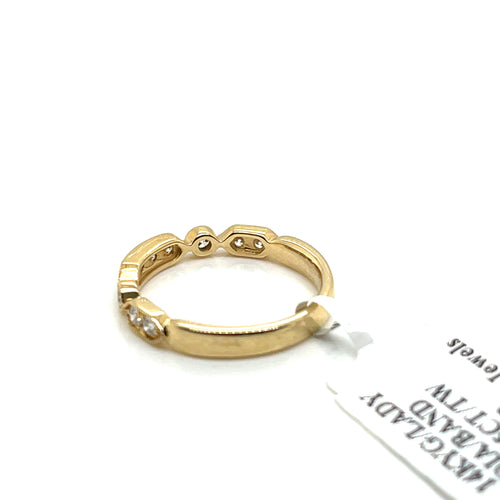 14k Yellow Gold 0.65 CT Diamond Ladies Band, 2.5g, Size 6,