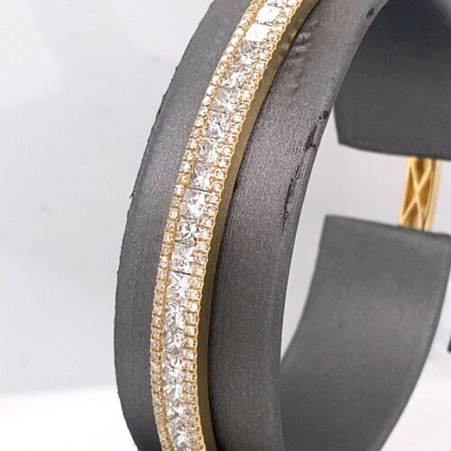 Odelia 18k Yellow Gold 5.50 Ct Diamond Bangle Bracelet, 18.3g