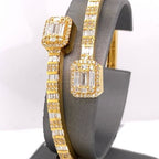 14k Yellow Gold 5.46 CT Diamond Ladies Bangle Bracelet, 26.9