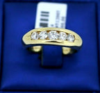 14k Yellow Gold 1.00 CT Diamond Men's Band, 10.7gm, Size 10.25