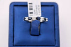 14k White Gold 1.50 CT Diamond & Sapphire Ladies Band