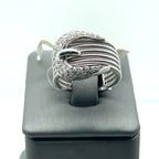 18k White Gold 0.50 Buckle Diamond Ladies Ring , 14.9g, Size 7