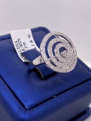 18k White Gold 1.00 CT Diamond Circle Ladies Ring, 5.5g, Size 5.5